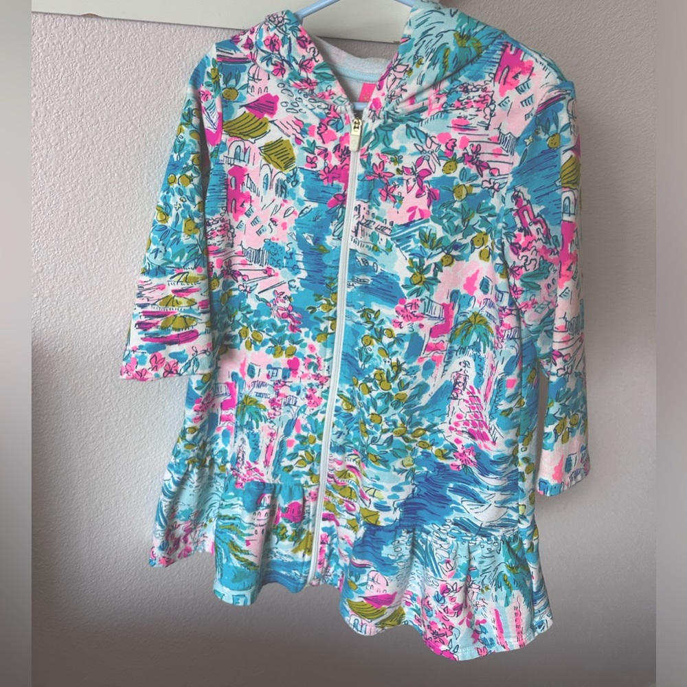 Lilly Pulitzer hooded swim coverup